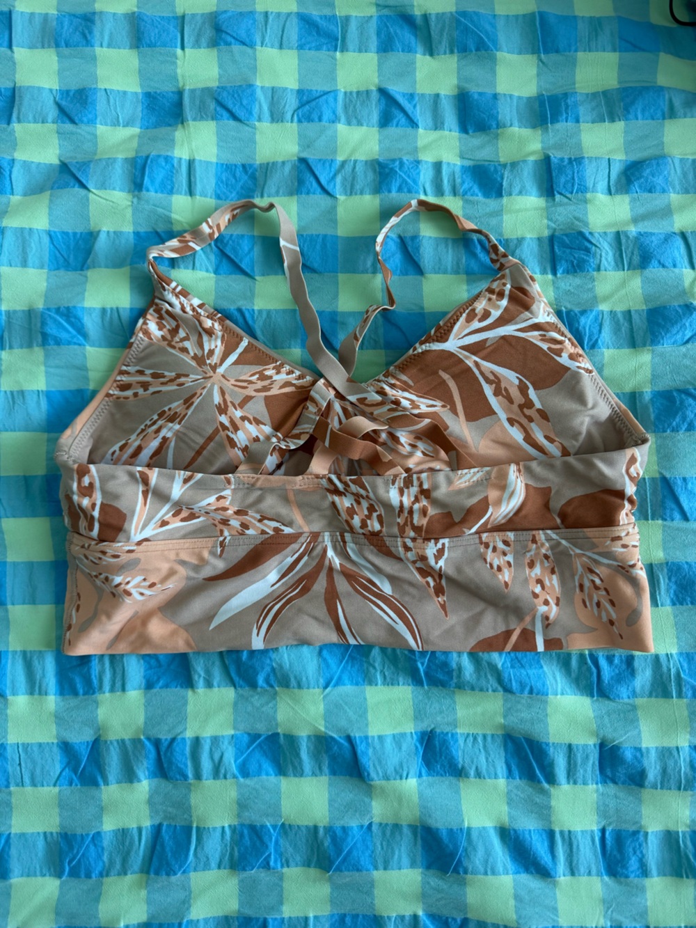 aerie Cream and Brown Floral Athletic Set - Picture 5 of 5